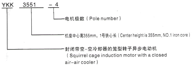 YKK系列(H355-1000)高压YKK4502-6三相异步电机西安泰富西玛电机型号说明